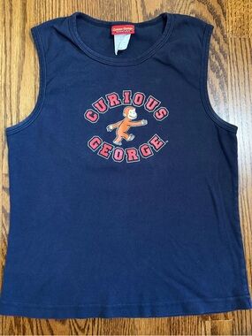 Curious George Adventures Vintage Black Tank Size Large
